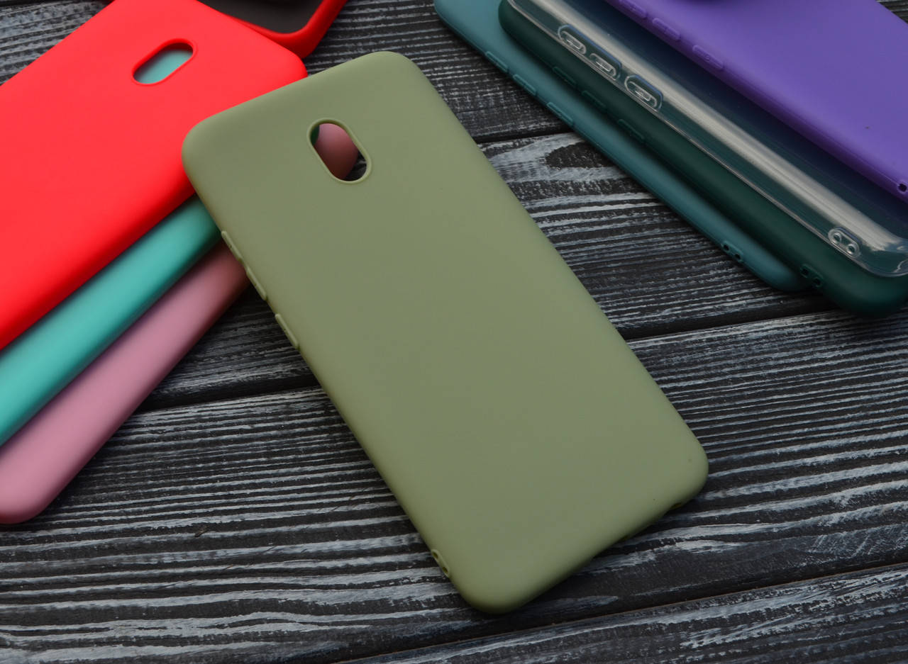 

Матовый силиконовый чехол для Xiaomi Redmi 8A Хаки