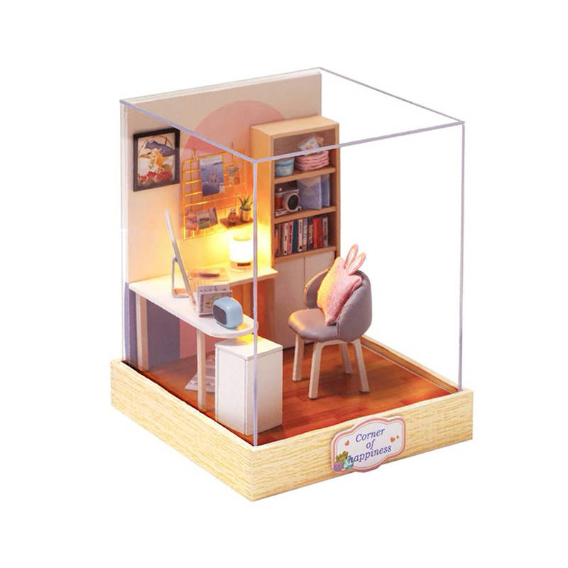 

Go 3D Румбокс детальный кукольный дом сделай сам самоделка DIY Cute Room QT-030 Corner of happiness детский