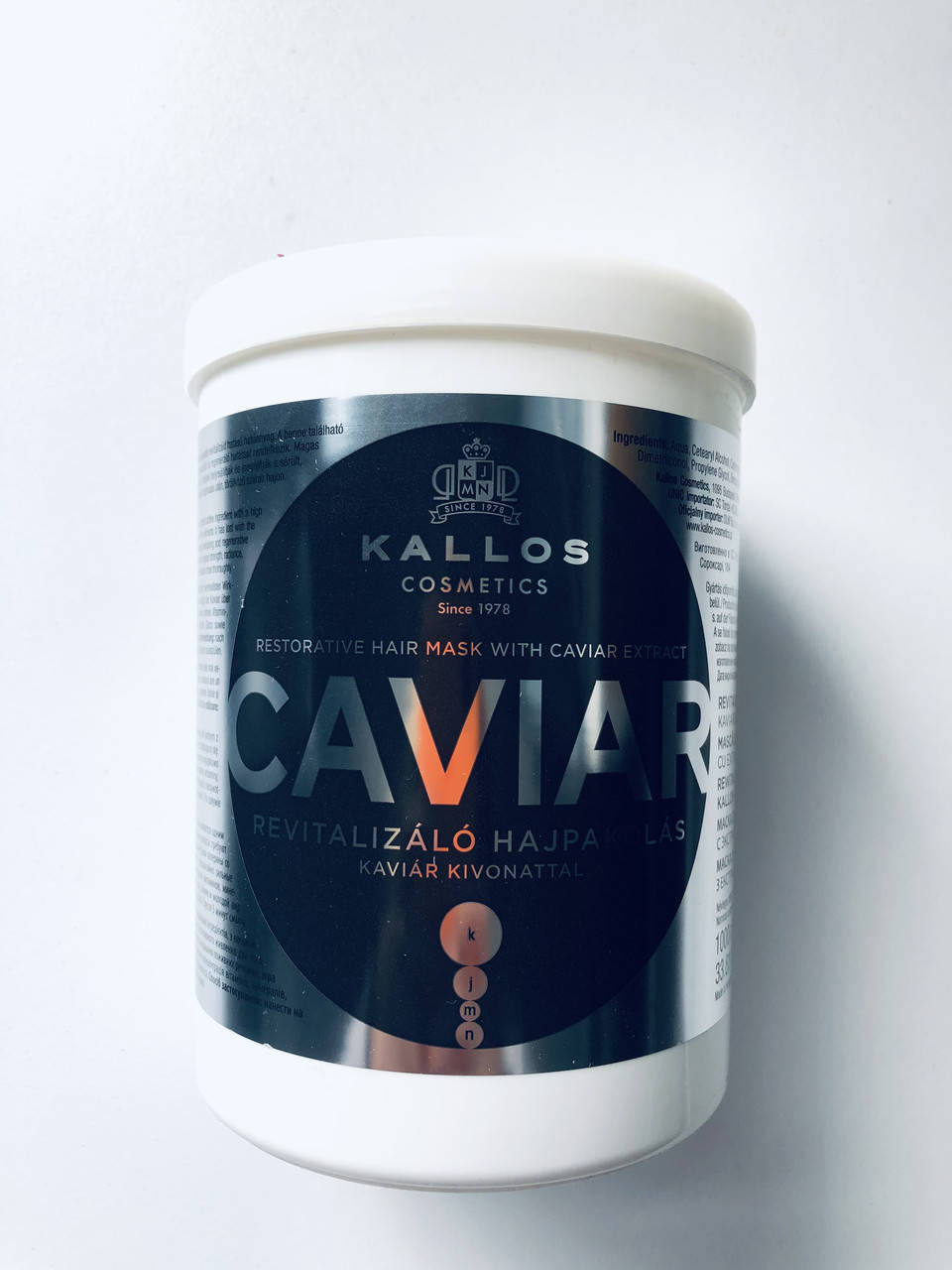 

Маска для восстановления волос с экстрактом из икры Kallos Caviar, 1 л