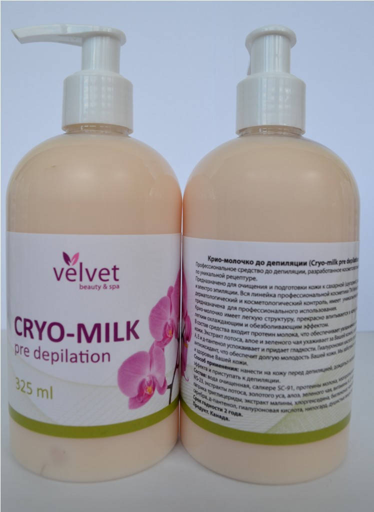 

Крио-молочко до депиляции 325 мл. Velvet