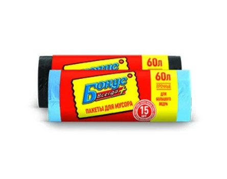 

Мешок д/мусора 60л/15 шт "Бонус"