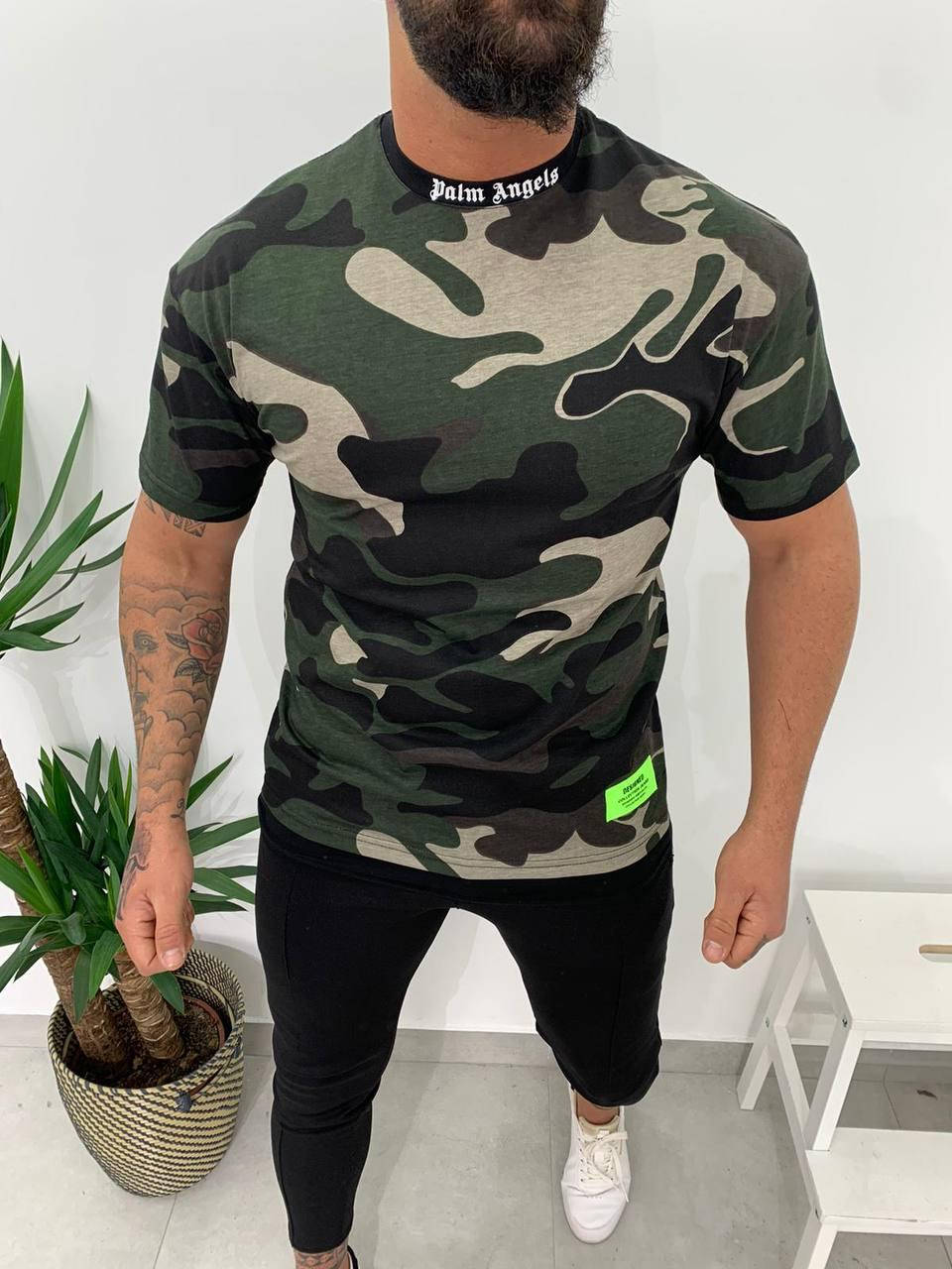 

Чоловіча футболка з принтом Palm преміум Туреччина S M L XL XXL