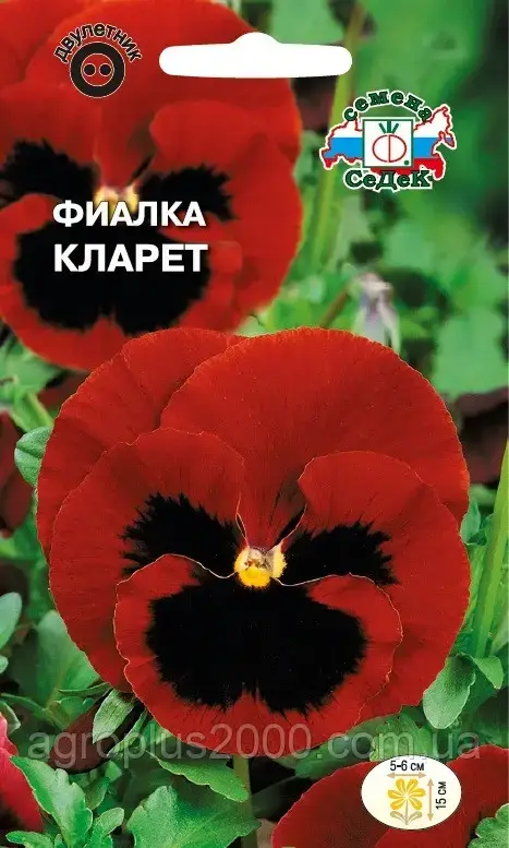 

Семена Виола Кларет швейцарский гигант 0,05 грамма Седек, Красный