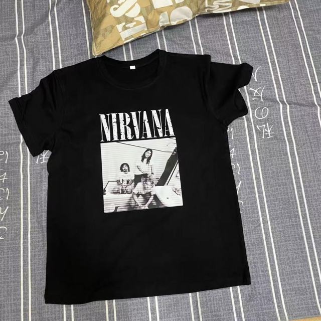 

Футболка черная LOYS рок NIRVANA white print