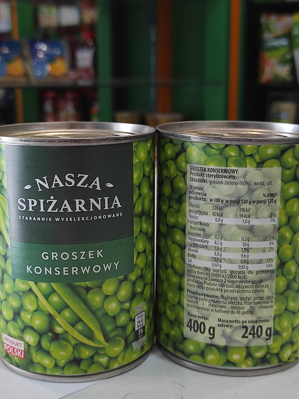 

Горошок консервований Nasza Spizarnia 400g Польща