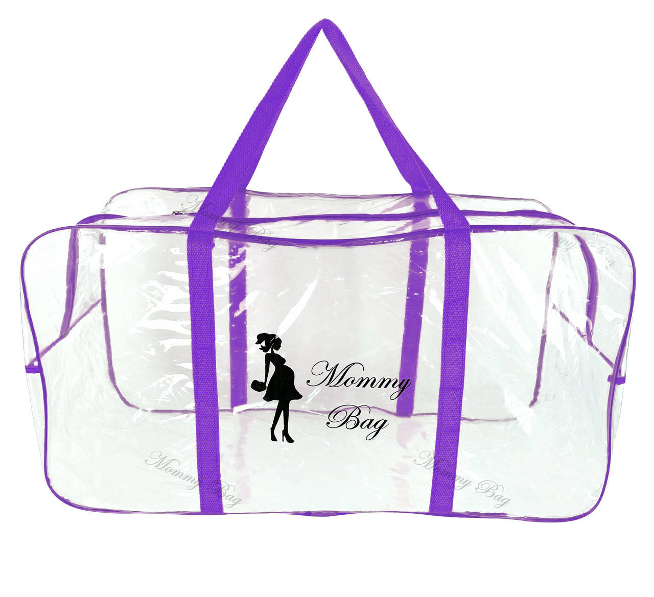 

Сумка прозрачная в роддом Mommy Bag, размер - XL, цвет - Фиолетовый