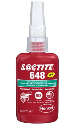 

Loctite 648 фиксатор высокой прочности. Зазор: до 0,15 мм