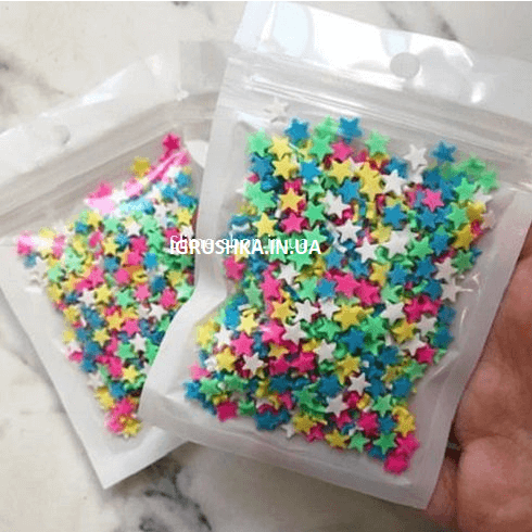 

Посыпка «Звездочки яркий микс» для слайма