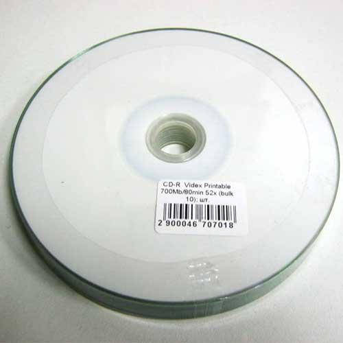 

Диск CD-R Videx Printable 700Mb/80min 52x (bulk 10)