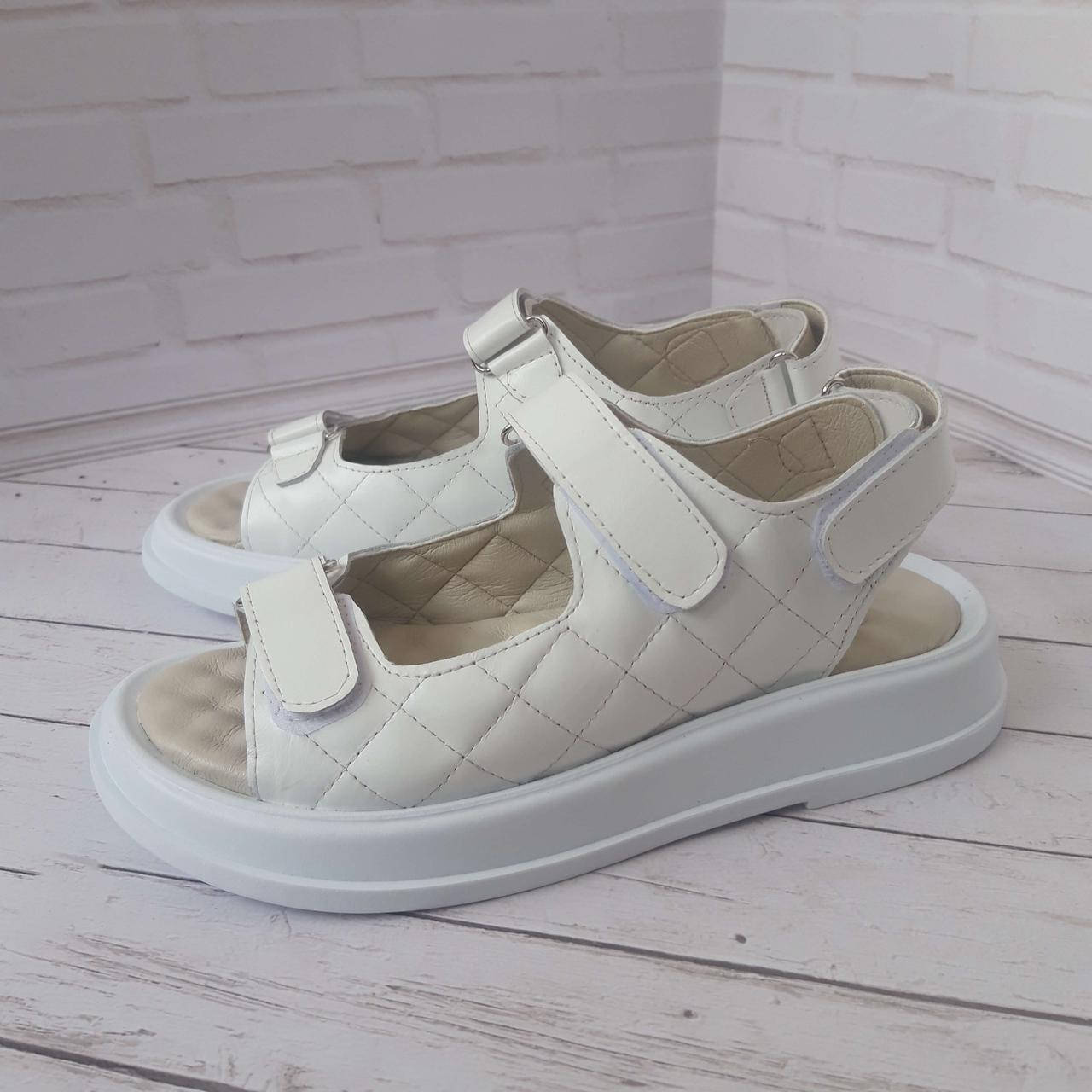 

Босоножки женские кожаные 36-40р. белые