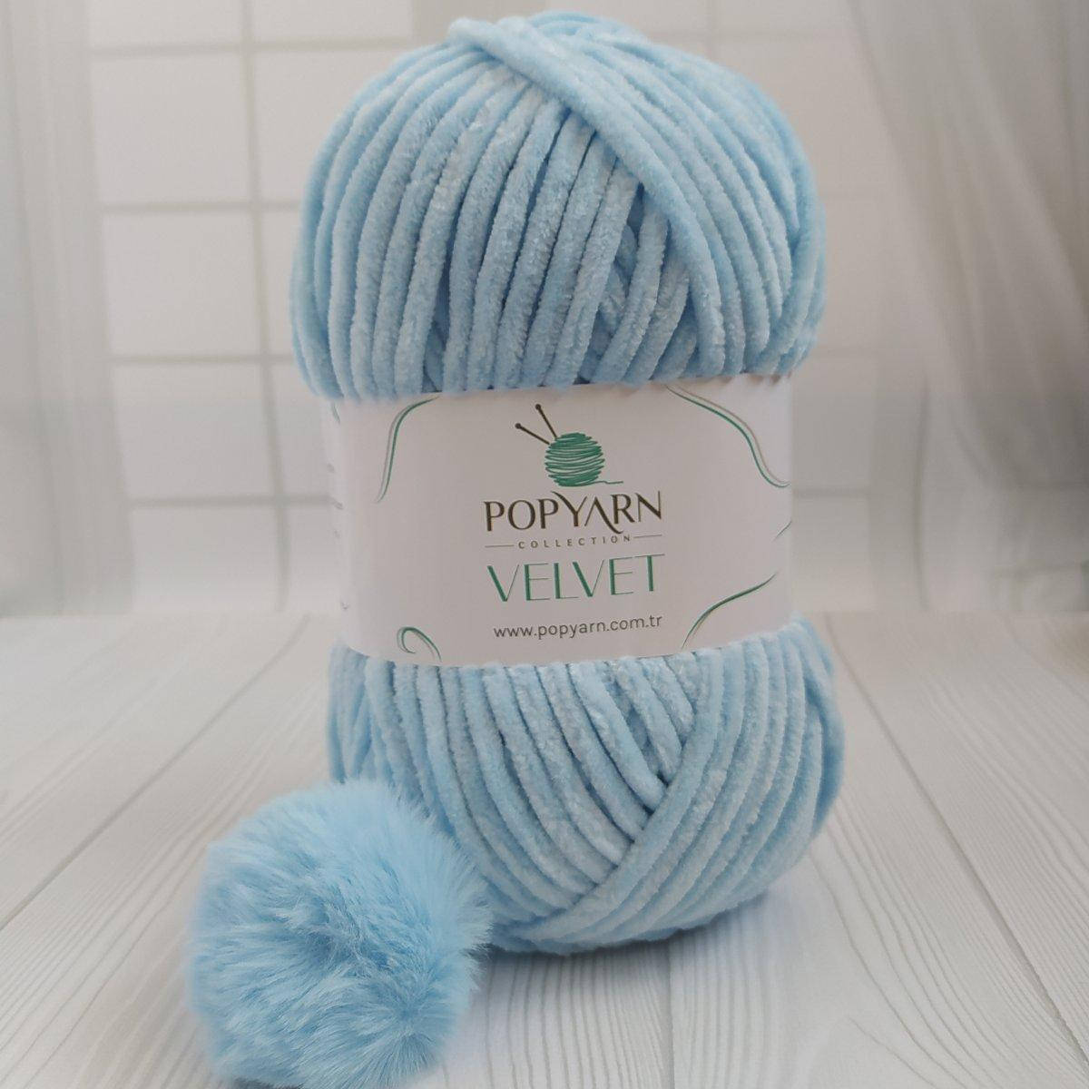 

Popyarn Velvet №003 ніжно-блакитний, Голубой