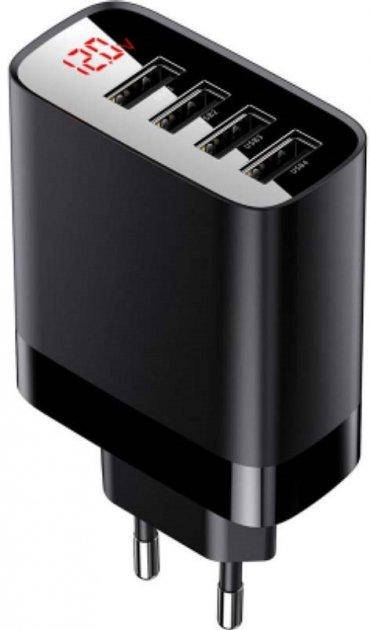 

Сетевое зарядное устройство Baseus Mirror Lake 4 USB 30W CCJMHB-B (Черный)