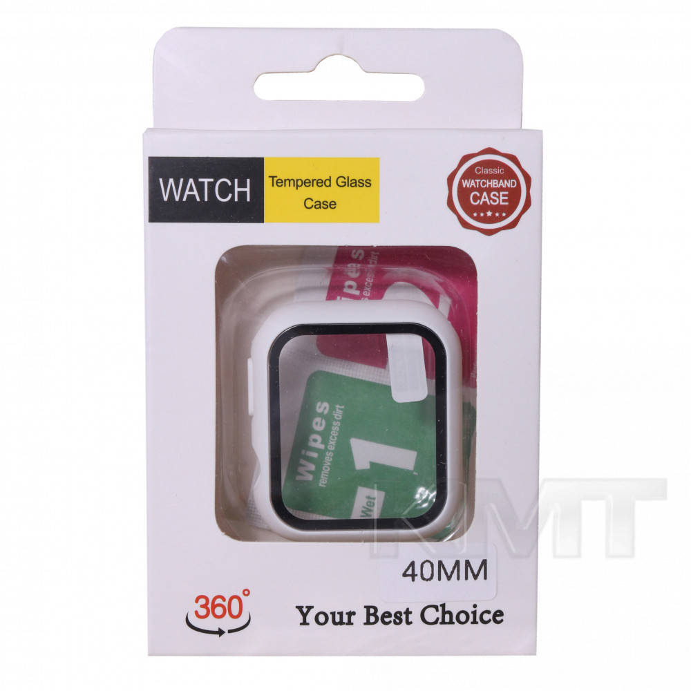 

Чехол с защитным стеклом Smart для Apple Watch 40 mm — White