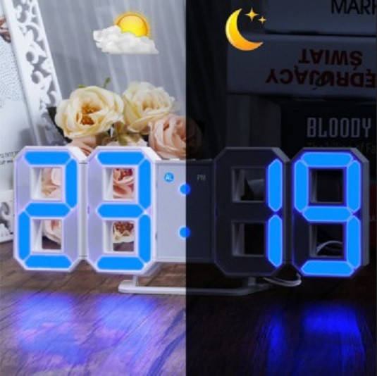 

Настольные LED часы от USB, LY-1089 Синяя подсветка