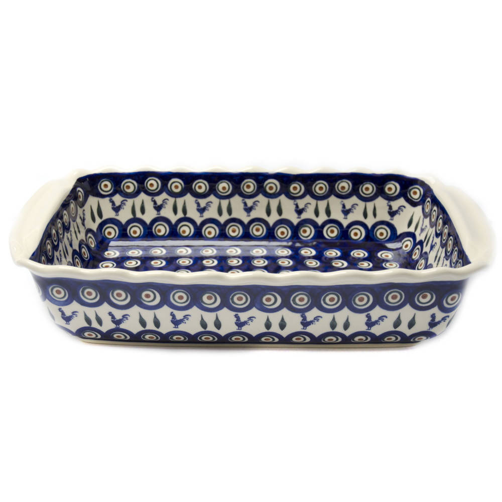 

Форма для запекания большая прямоугольная c ушками 40х23 Петушки, Синий