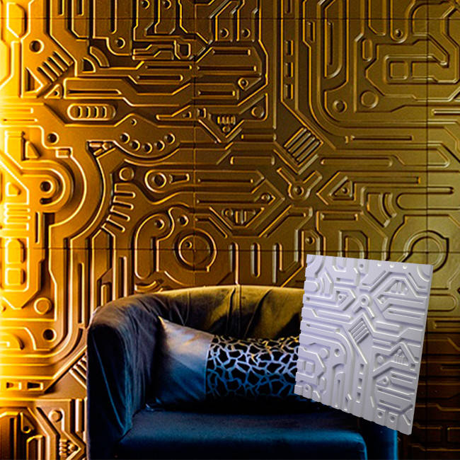 

Панели 3д для отделочных работ из в гипса Knauf G-10 "EX-MACHINA" 50x50