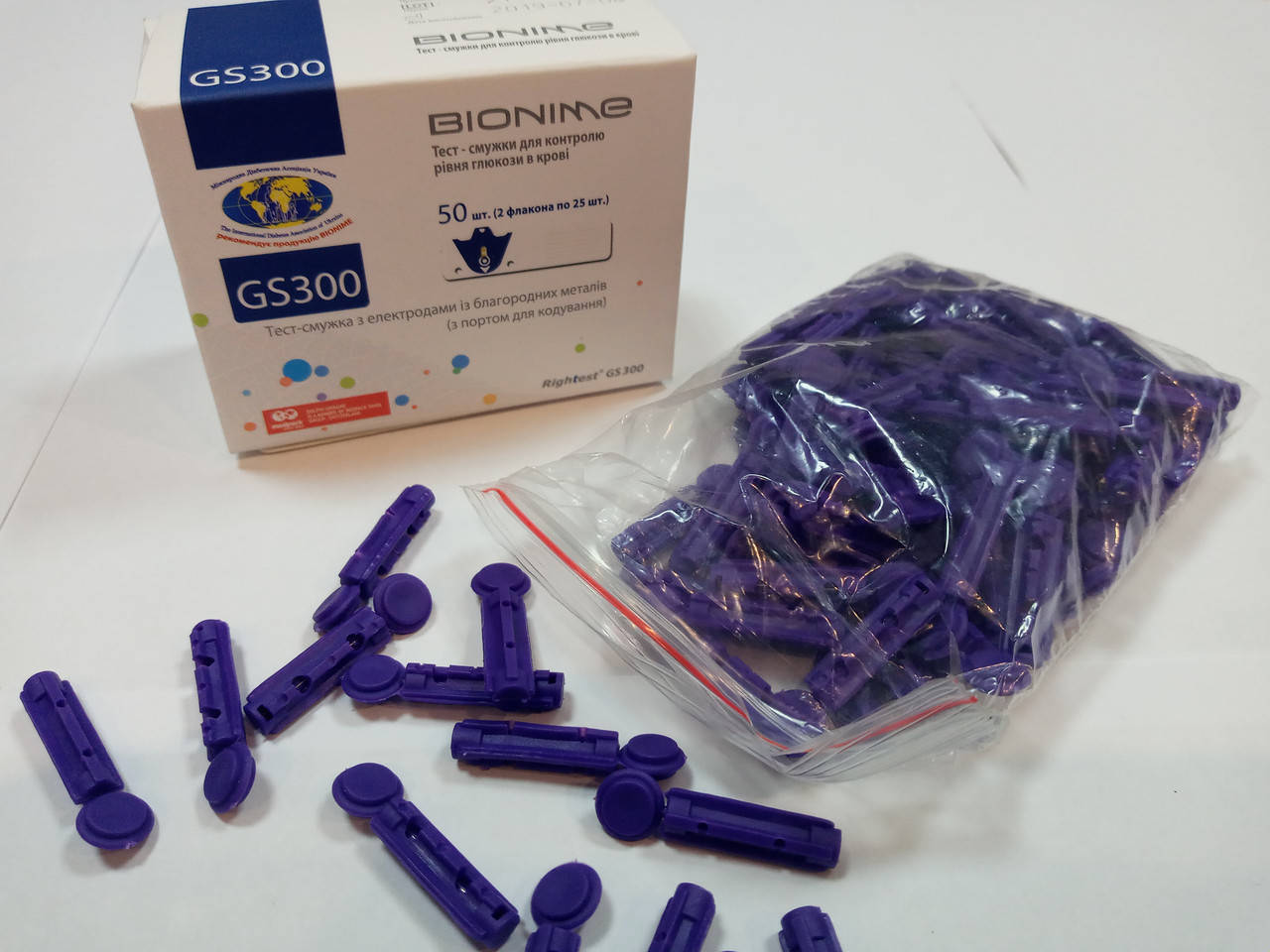 

Тест-полоски Bionime Rightest GM 300 бионайм+50 ланцет Срок 07.2023