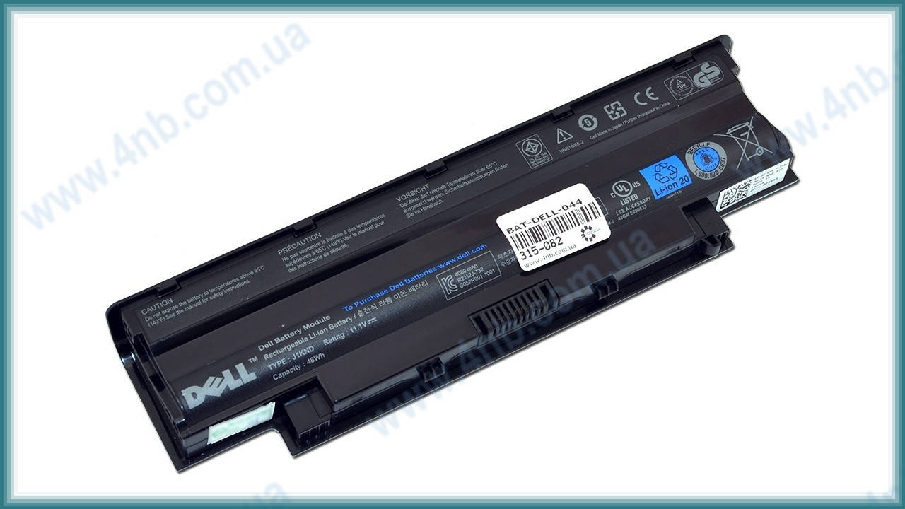 

Батарея для ноутбука DELL Inspiron 3420 3520 N4010 N5010 N5110 N7010 N7110 Vostro 1440 1540 2420 3550 3750 / 11.1V 4400mAh (48Wh) BLACK ORIG (J1KND), Черный