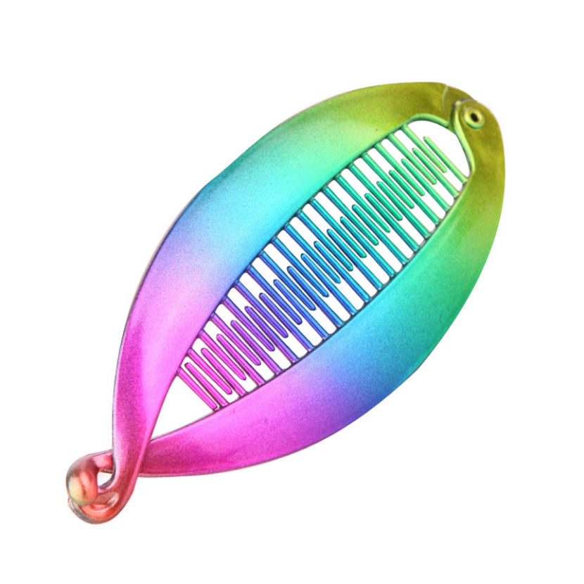 

Заколка "Банан" классическая радужная