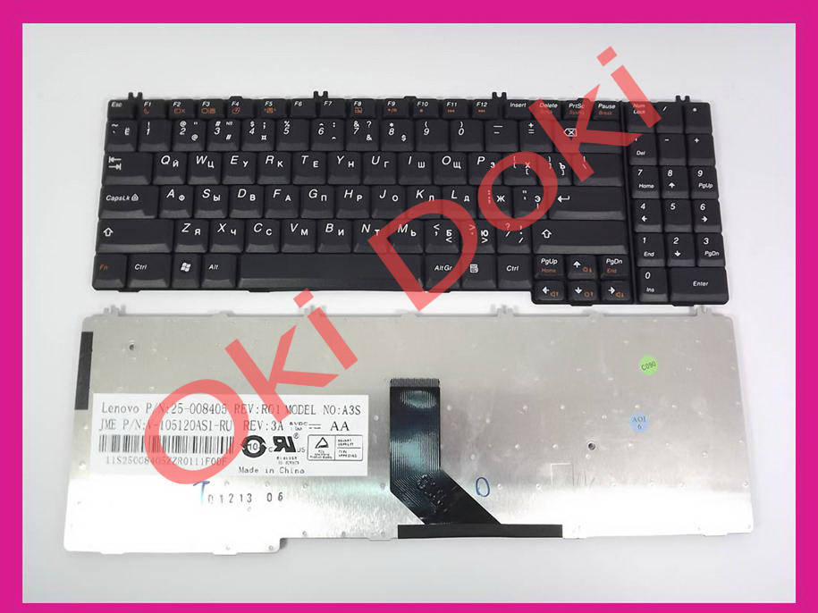 

Клавиатура Lenovo G550 G555 B550 B560 V560 черная, Черный