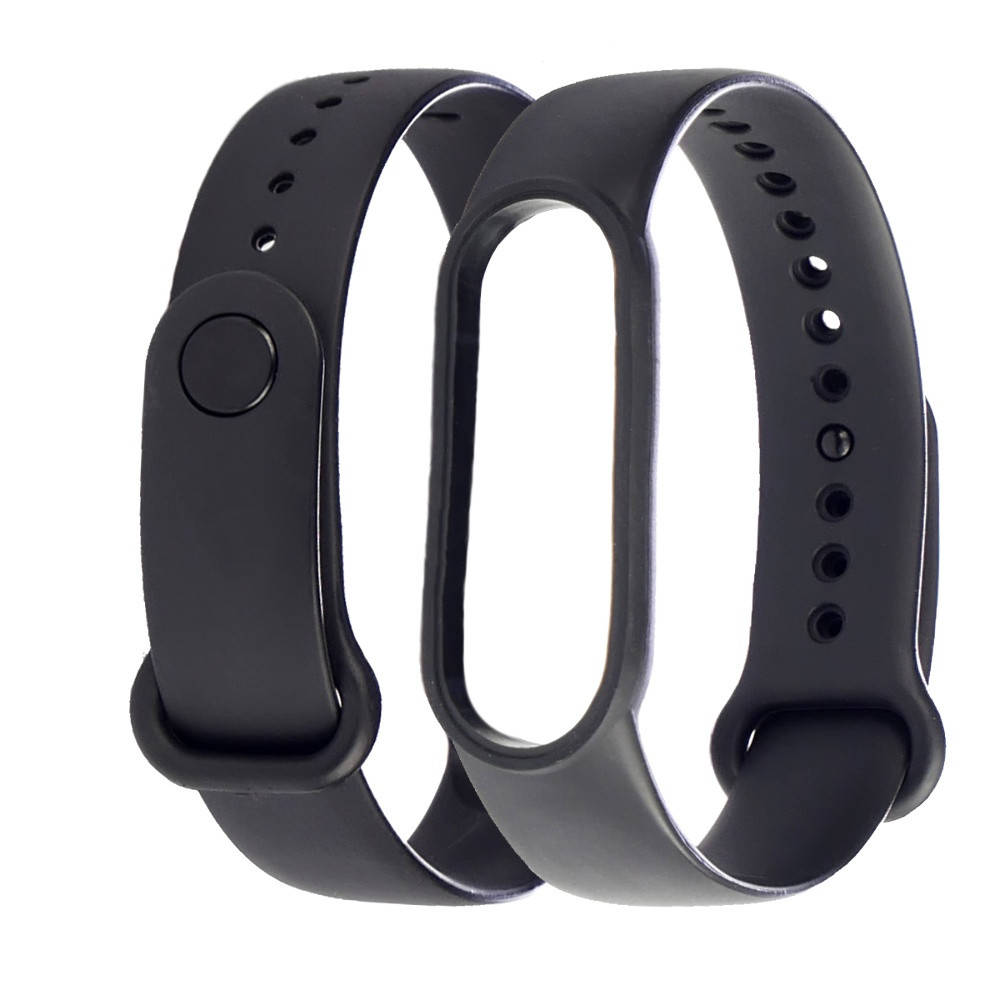 

Ремешок силиконовый для Xiaomi Mi Band 5 чёрный