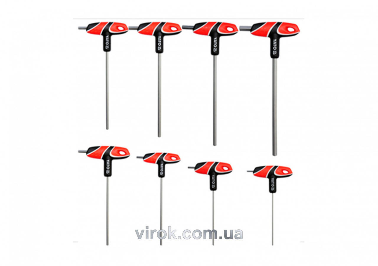 

Набор ключей шестигранных Т-образных YATO М2.5-10 мм 8 шт YT-05583