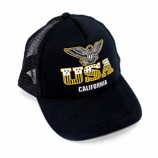 

Кепка Тракер черная USA California (люкс ), Черный