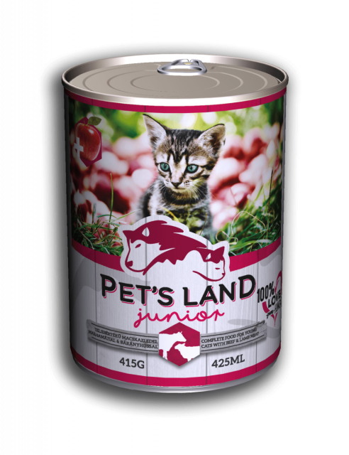

Pet's Land Влажный корм для котят со вкусом говядины и баранины - 415 г