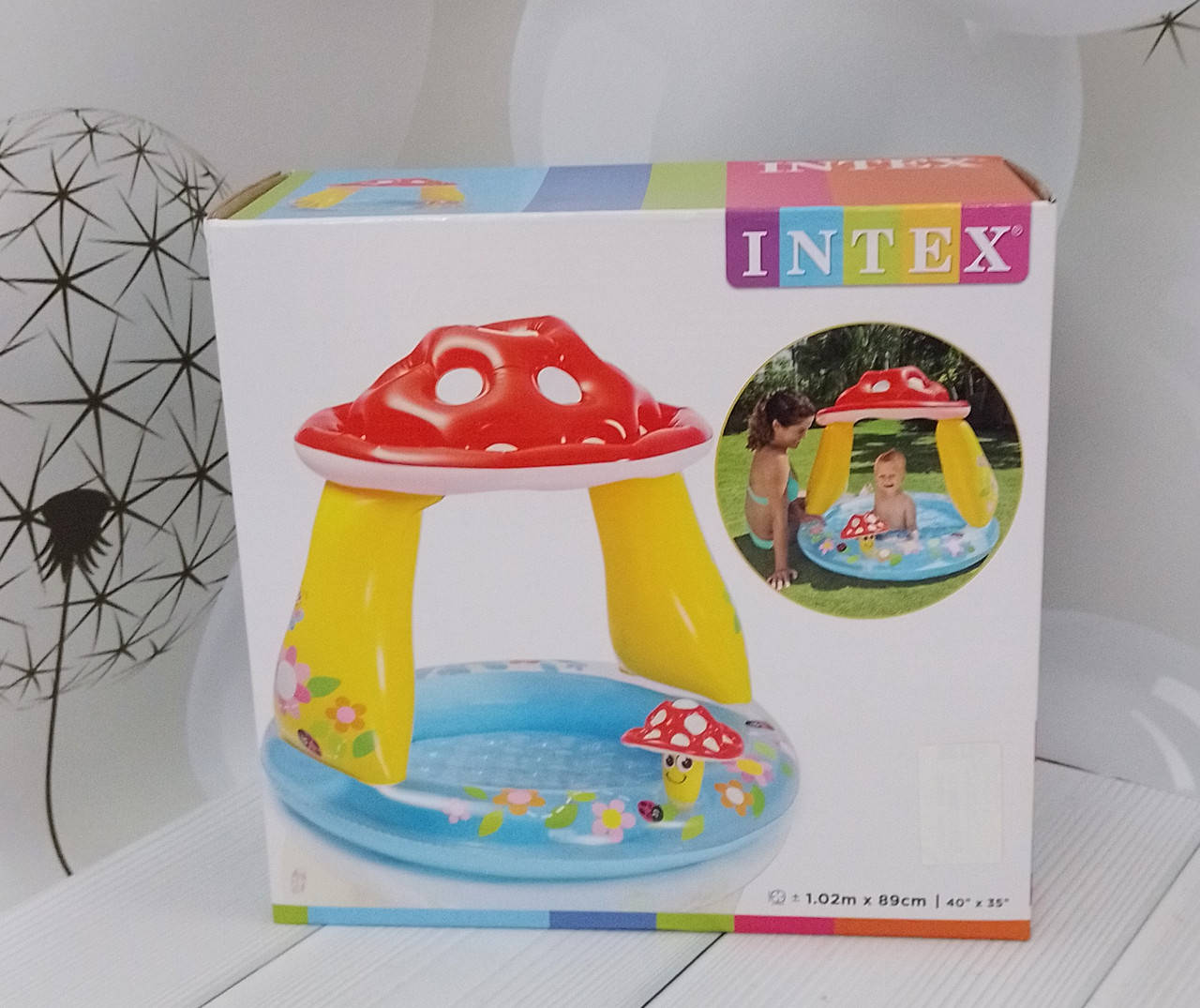 

Детский надувной бассейн Грибочек Intex, Голубой