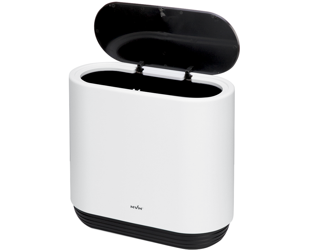 

Відро для сміття пластикове, колір чорний/білий, Белый