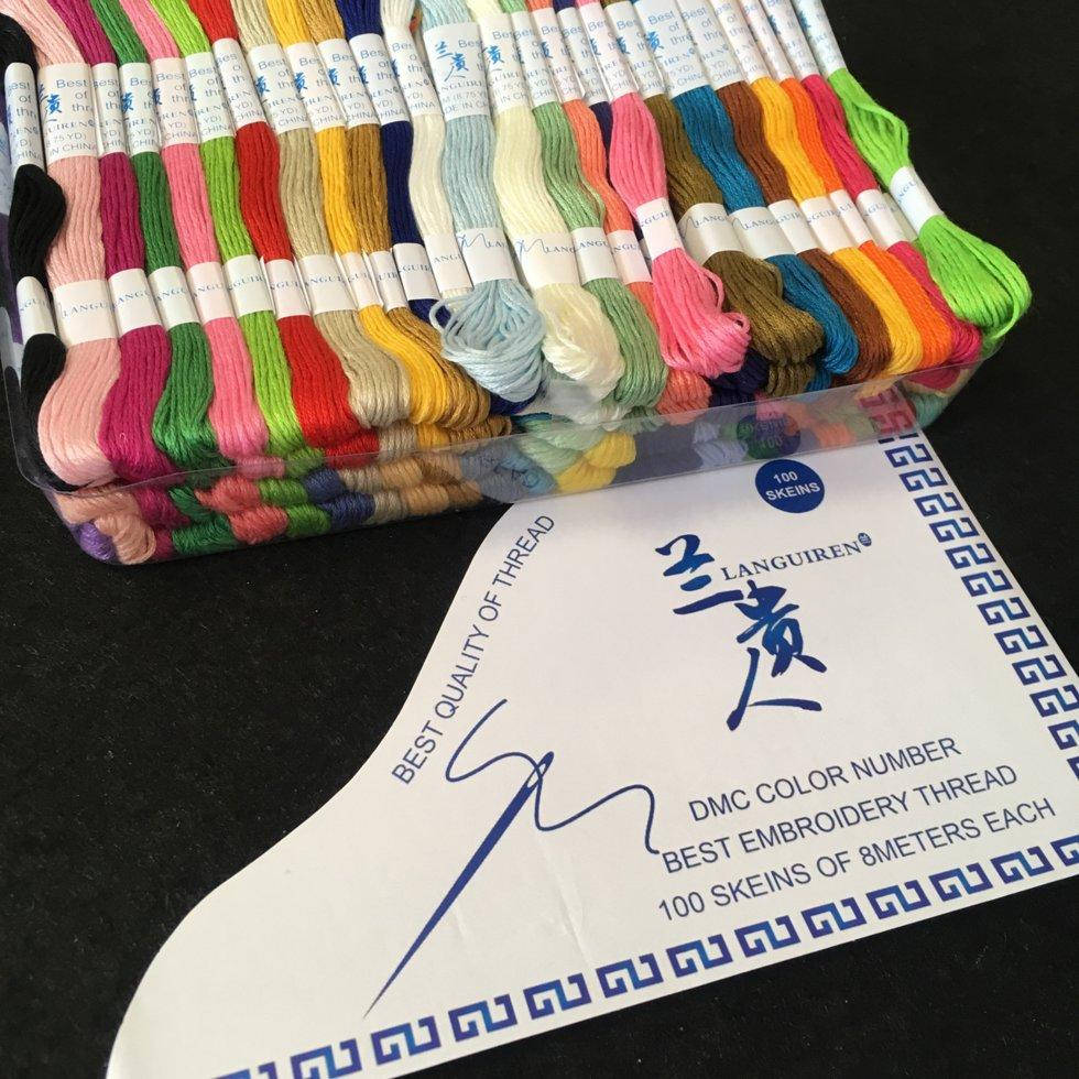 

(100шт по 8м) Набор мулине (нитки для вышивания) Цвета - Микс