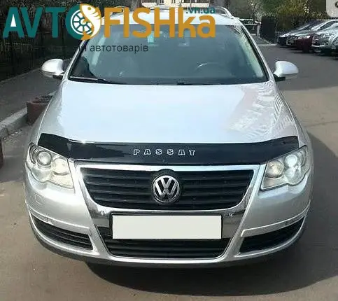 

Дефлектор капота на Volkswagen Passat В6 седан/универсал 2005-2010. Мухобойка на Volkswagen Passat В6