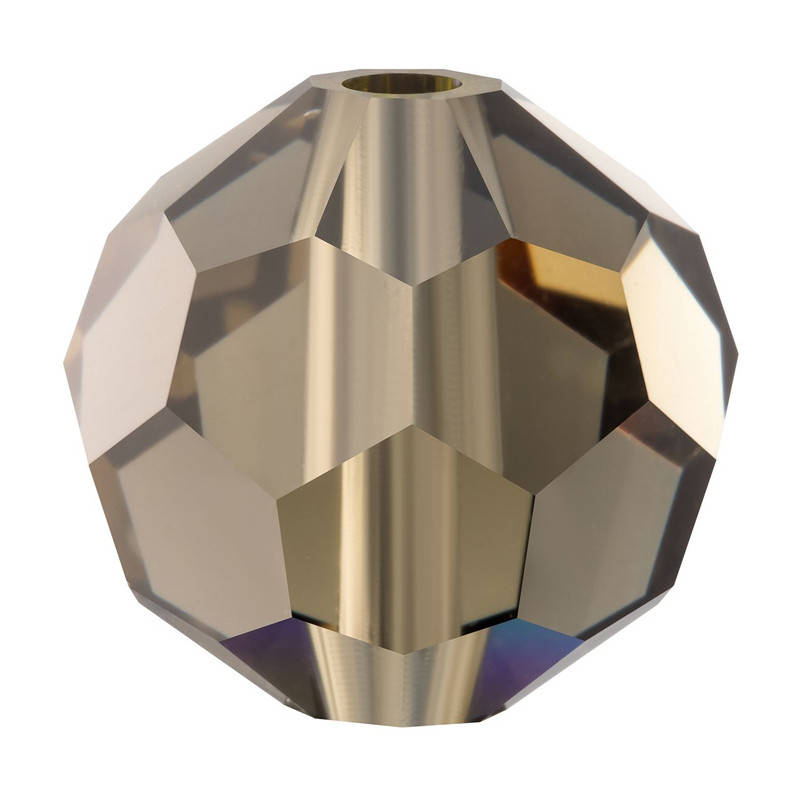 

Круглые хрустальные бусины Preciosa (Чехия)  Black Diamond, Серый