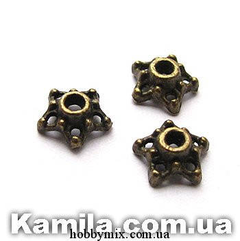 

Обниматели для бусин бали "бронза" (0,8 см) 60 шт в уп.