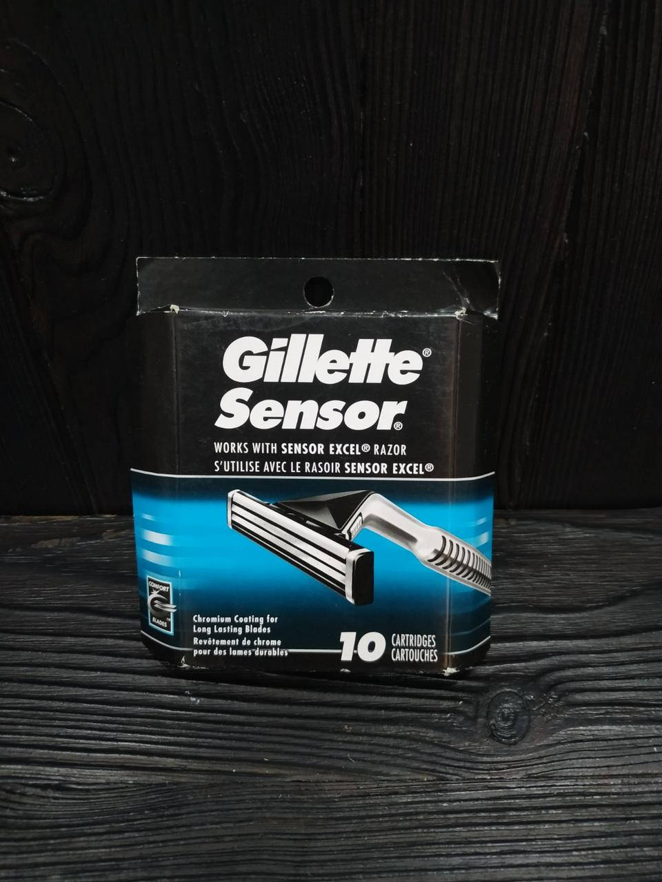 

Мужские бритвенные лезвия Gillette Sensor - 10 сменных картриджей