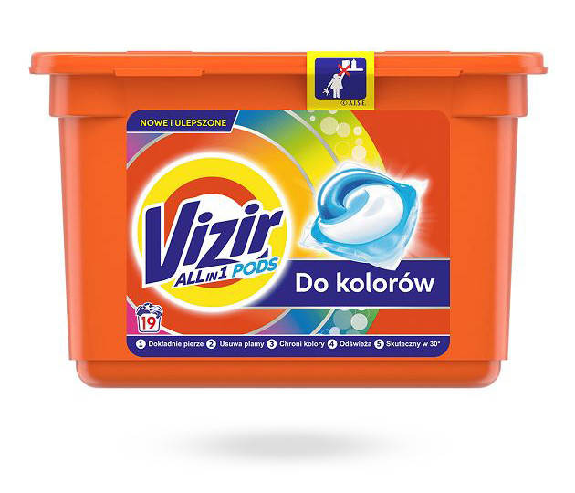 

Капсулы для стирки Vizir All in 1 Color 19 шт