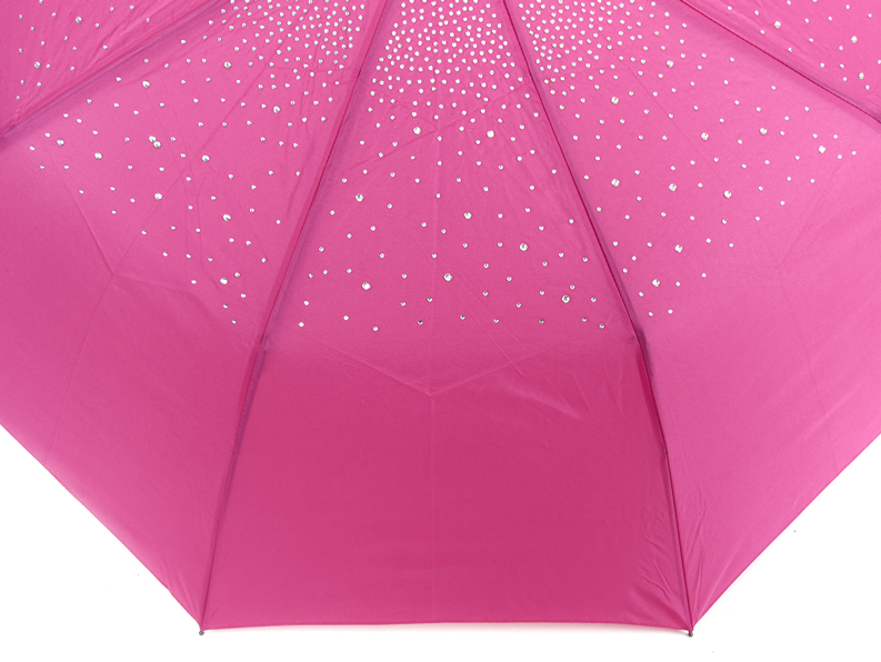 

Розовый женский зонт со стразами, Синий