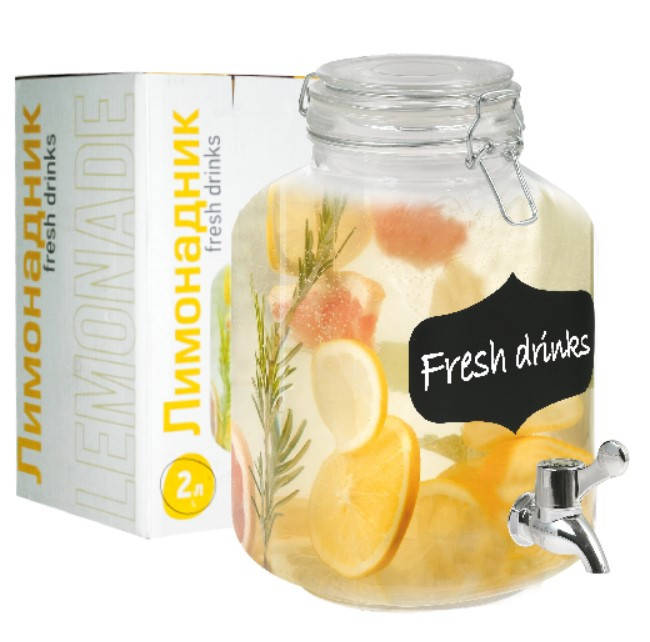 

Лимонадник з дошкою для написів, 2л