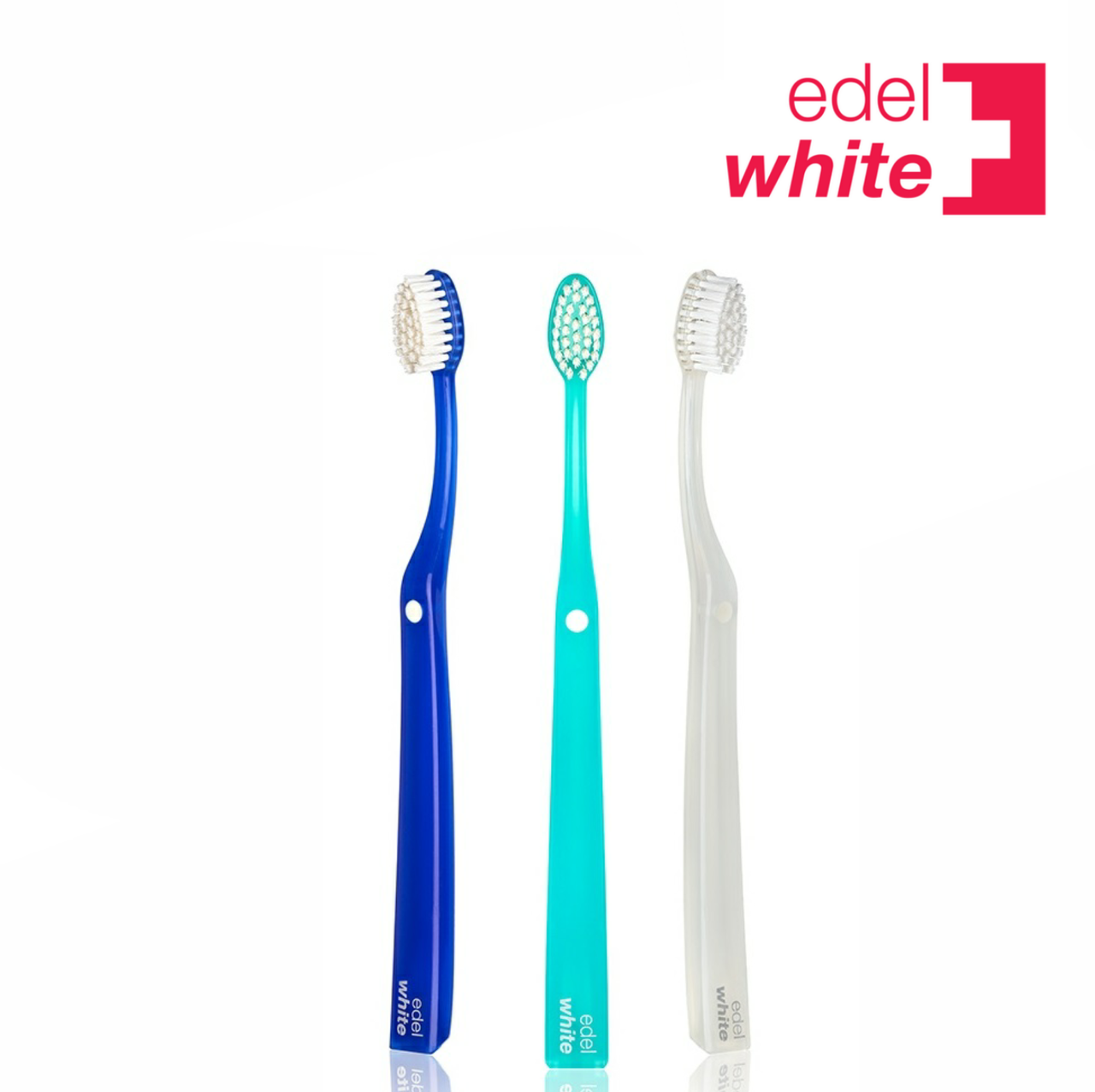 

Зубная щетка Edel+White Whitening отбеливающая средняя жесткость 1 шт, Белый
