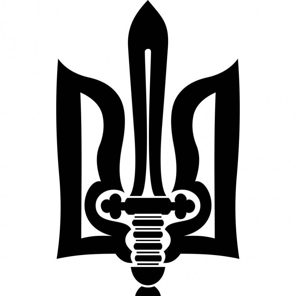 

Виниловая наклейка на автомобиль - Трезубец (Тризуб) v2