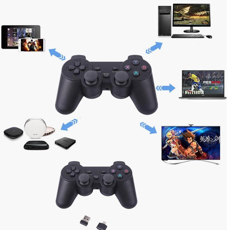 

Беспроводной джойстик для пк, андроид приставок, консоли PS3, телефона, Черный