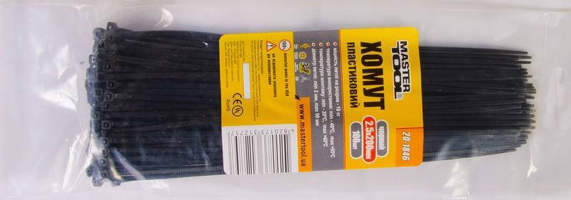 

Хомут пластиковый MASTERTOOL 2.5х200 мм 100 шт черный 20-1846 Perry