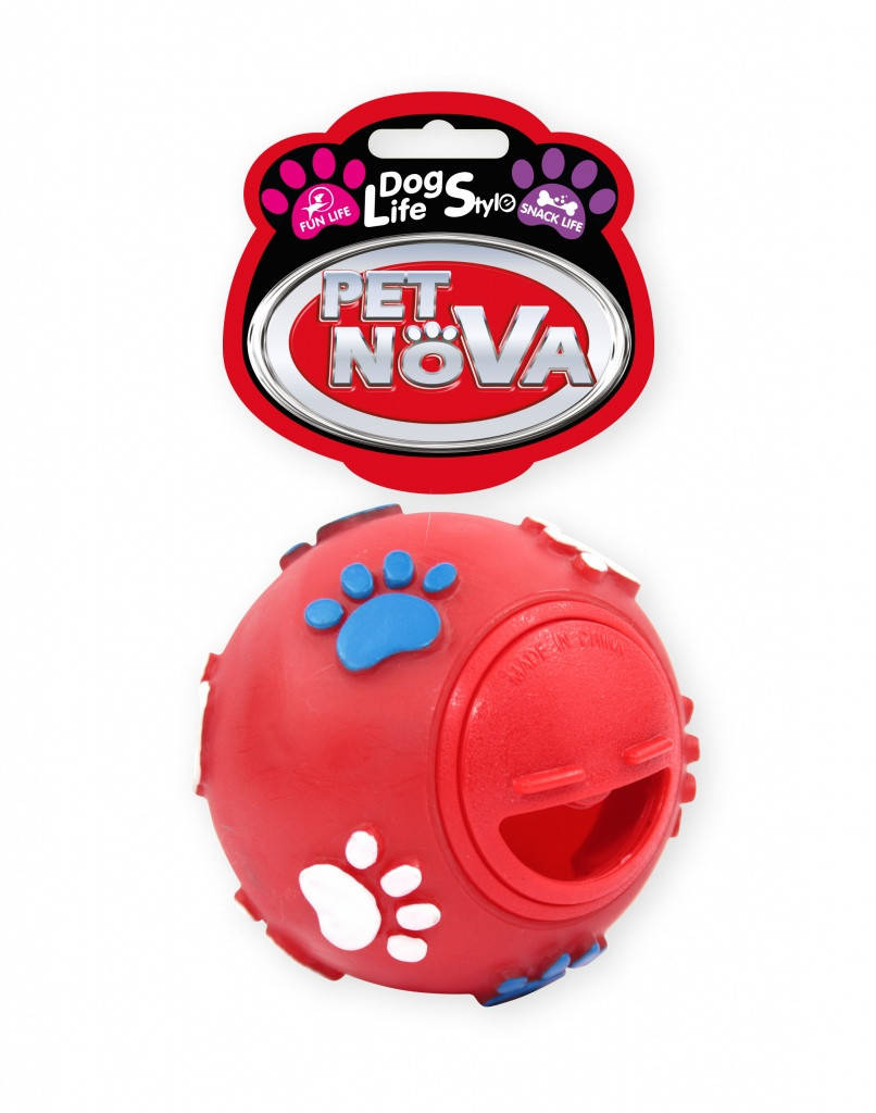 

Игрушка для собак Шар кормушка Pet Nova 7.5 см