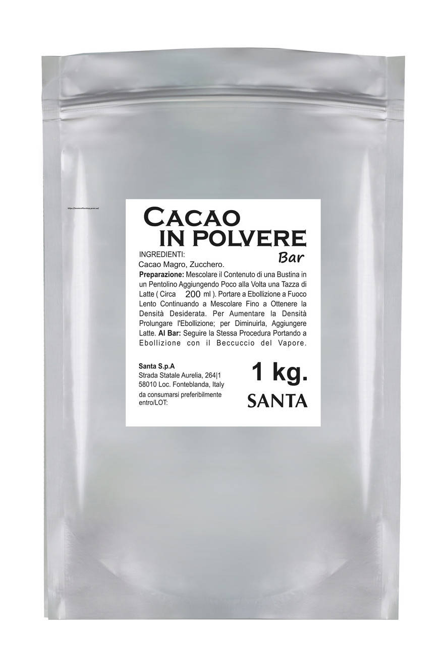 

Какао Санта Cacao Santa in polvere Bar 1 кг Бесплатная доставка от 6 кг