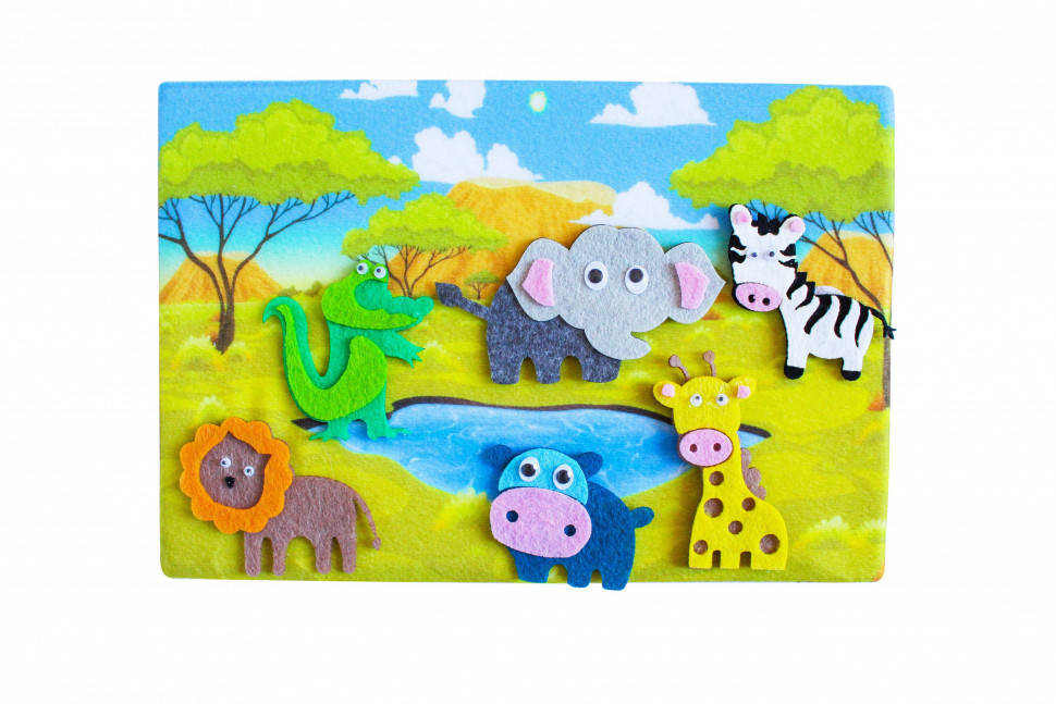 

Развивающая игра с фетра "Дикие животные" PF-001 на липучках Star