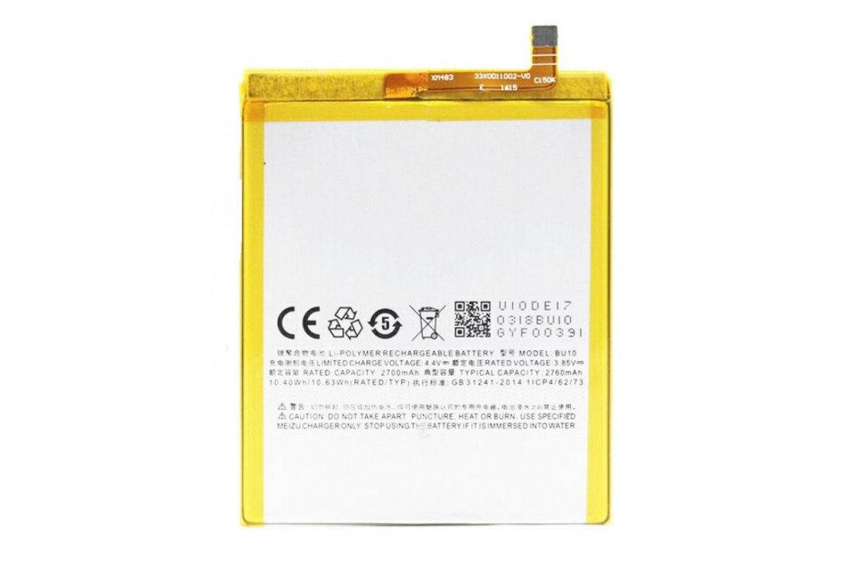

Аккумулятор BU10 (Li-Polymer 3.85V 2700mAh) для мобильного телефона Meizu U10