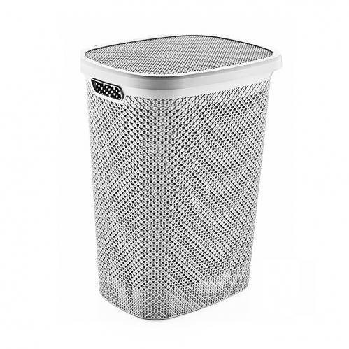 

Корзина для белья Diamond 60л (белая роза), Белый