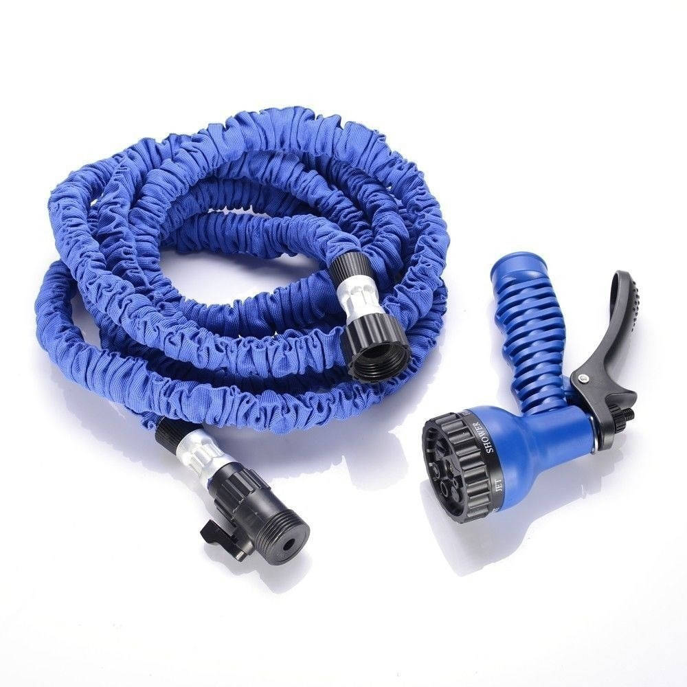 

Шланг для полива Xhose 15 м с распылителем, садовый шланг, поливочный шланг для сада СИНИЙ