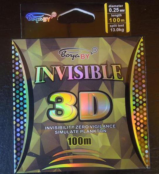 

Леска рыболовная Boya BY Invisible 3D 100м диаметром 0.25мм разрывная нагрузка13кг, Зелёный
