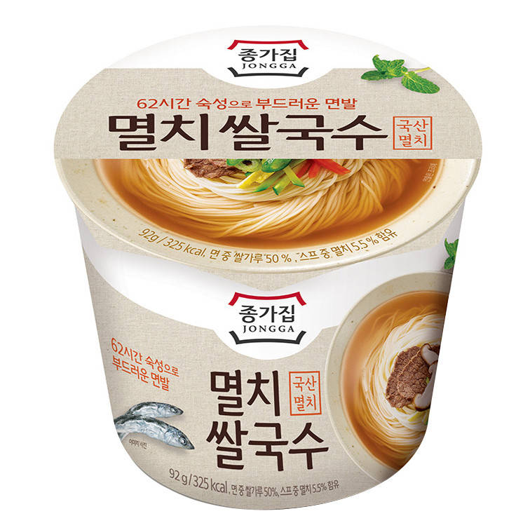 

Рисовая лапша с анчоусами, 92 г, ТМ Jongga, Южная Корея